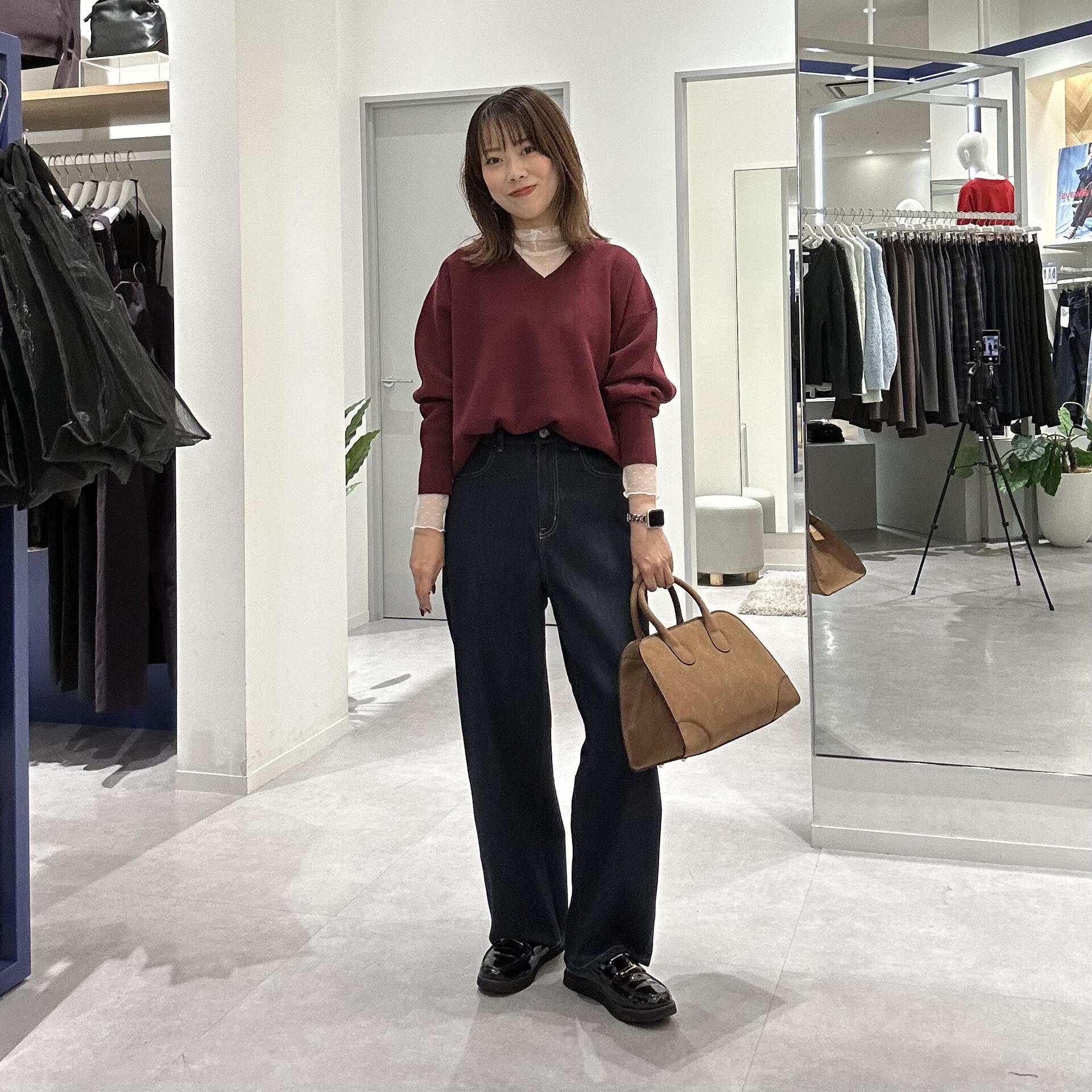 スウェットライクVネックプルオーバー｜GLOBAL WORK（グローバルワーク